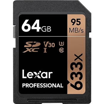 雷克沙（Lexar）UHS-I U3 V30 SD卡 64GB（單位：個）